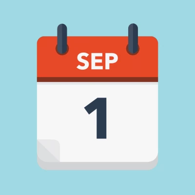Calendar icon showing 1st September